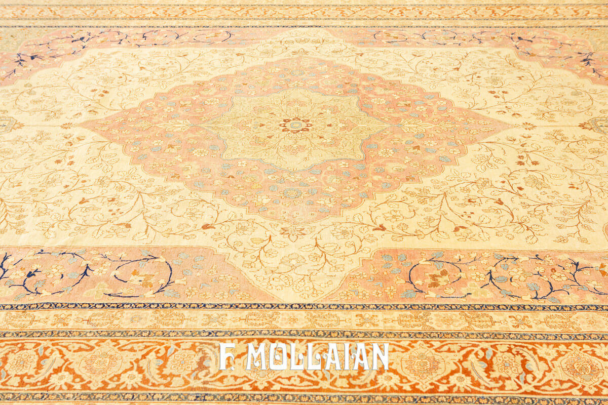 Floral Medallion Antique Tabriz Hadji djalili Larg Carpet n°:742216